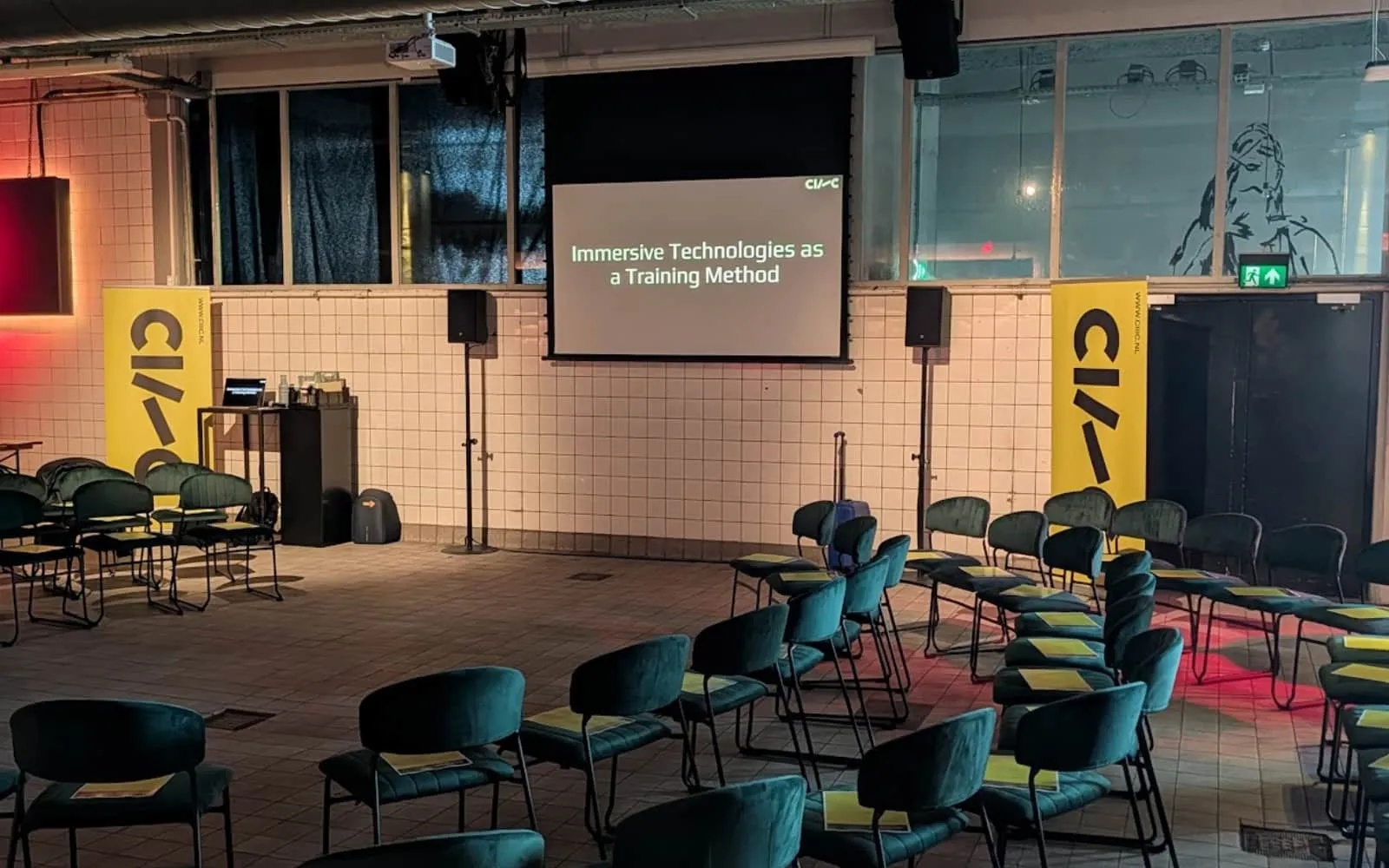 Placeholder graphic for the 'Immersive Technologies as a Training Method' track at CIIIC 2026 in Utrecht, Netherlands.