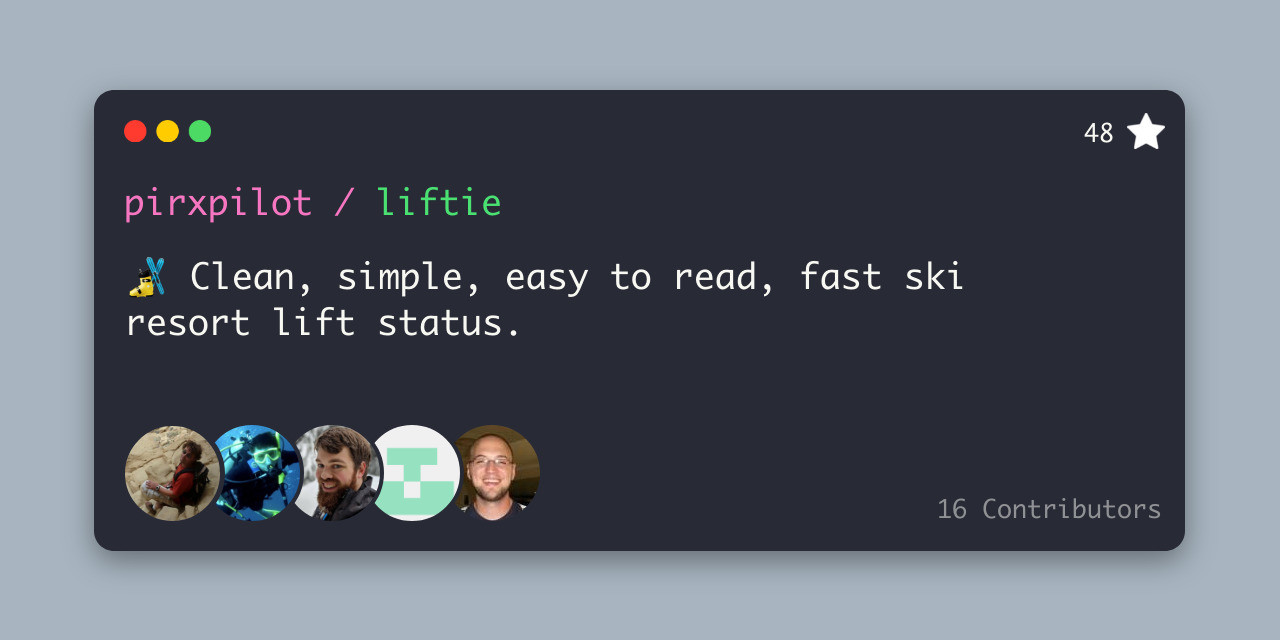 Liftie on Github