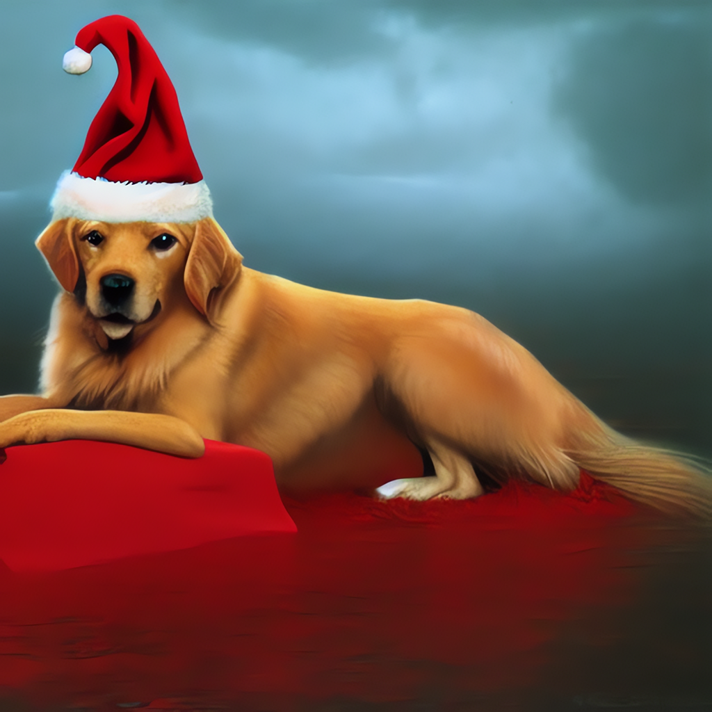 Golden Retriever Christmas Card